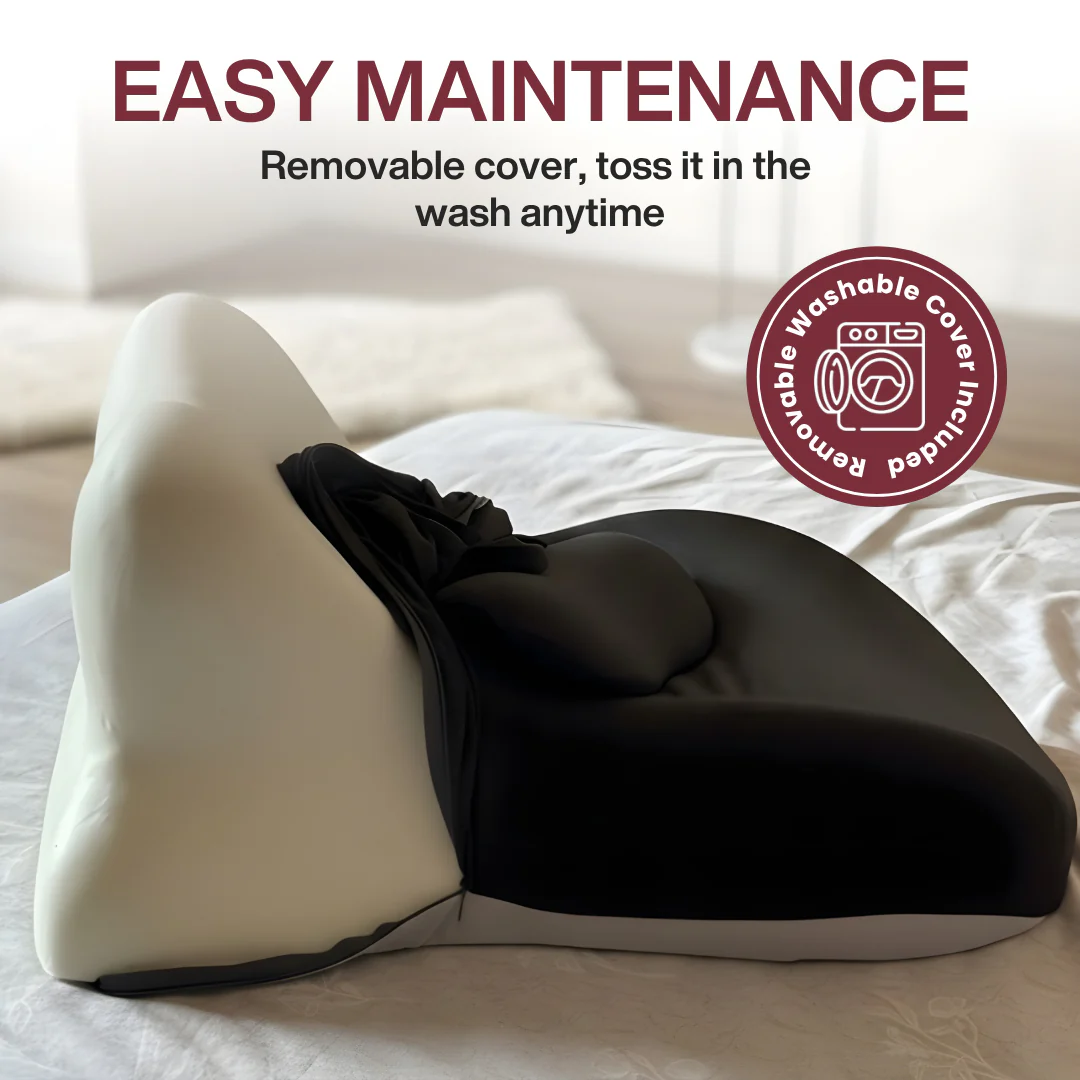 Multifunctional couple's pillow with hip lift for couples.