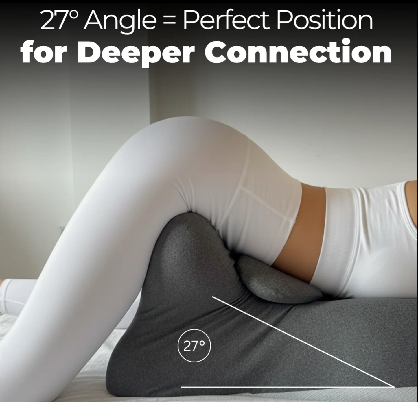 Multifunctional couple's pillow with hip lift for couples.