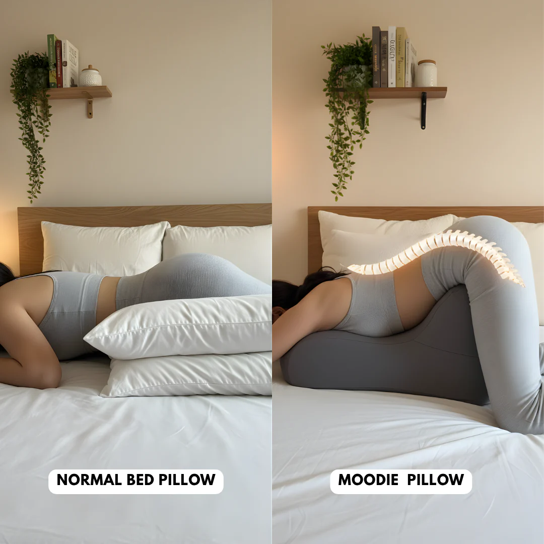 Multifunctional couple's pillow with hip lift for couples.