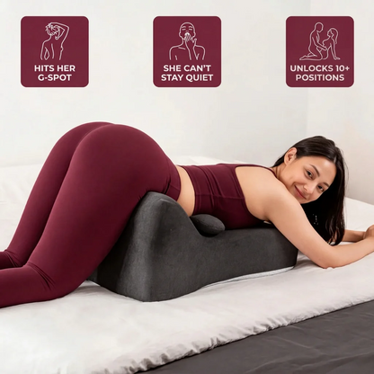 Multifunctional couple's pillow with hip lift for couples.