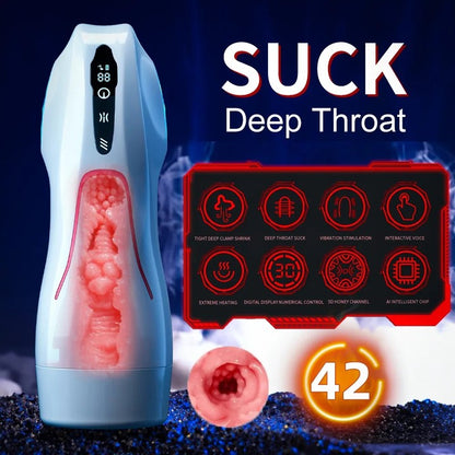 Tifforun Spaceship 9 Vibration Sucking Heating Voice Function  Male Stroker